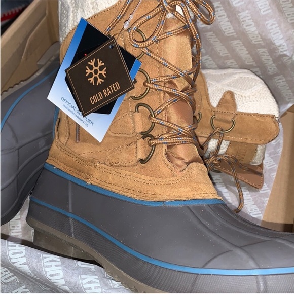 Womens KHOMBU COZY Tan Storm Boot Size 8 M Waterproof Cold Rated Insoles New - Picture 6 of 10